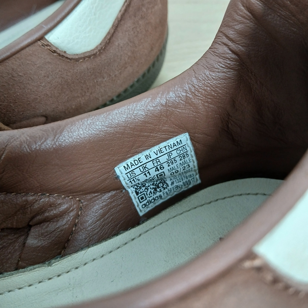 Adidas Originals Samba Classic Brown Leather Retro Low Top Sneakers 946 - Picture 9 of 10